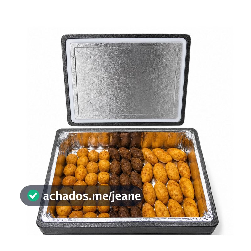 Caixa Térmica Isopor Laminada 8L Para Churrasco Salgados Peixes Delivery Reforçada