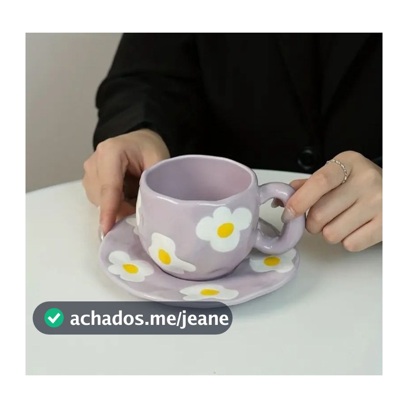 Caneca Flor ceramica 200ml