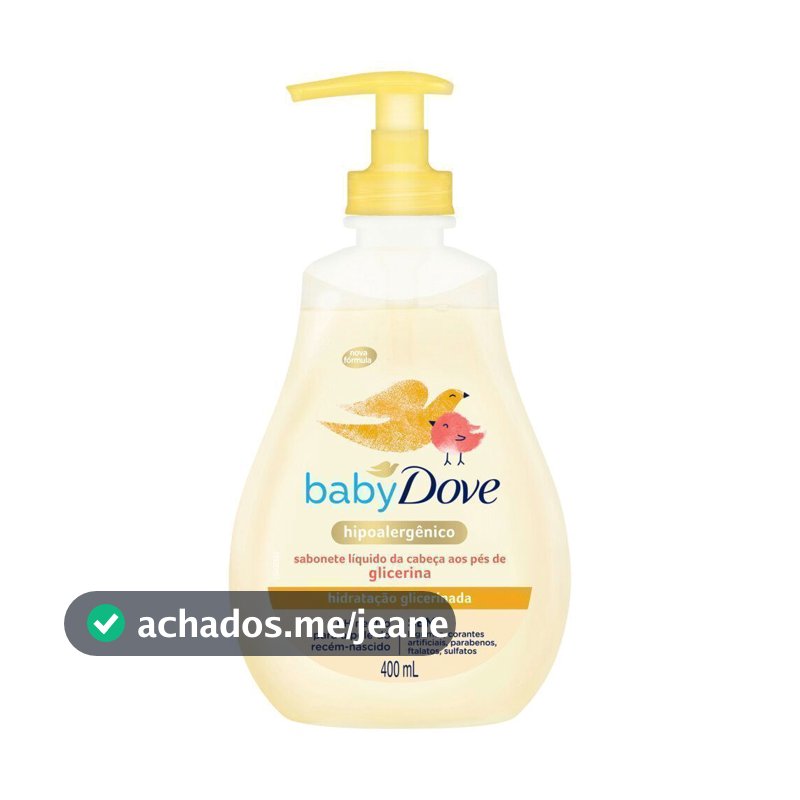 Sabonete Líquido Dove Baby Hidratação Glicerinada da Cabeça aos Pés 400ml
