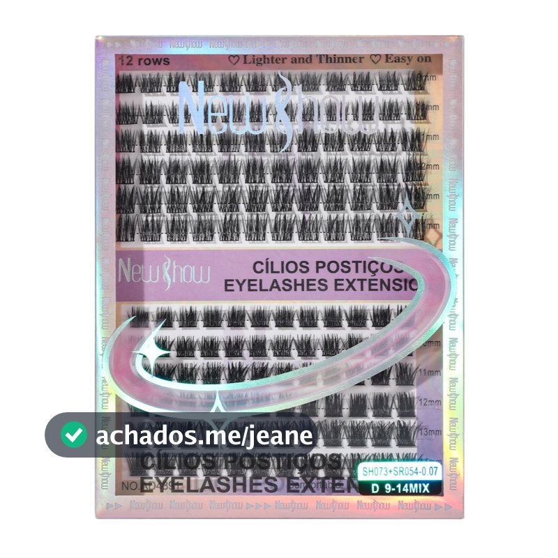 New Show Cílios extensão de Cilios Postiços -Tufos sem Nó-SH073/SR054-0.07-D 9-14MIX