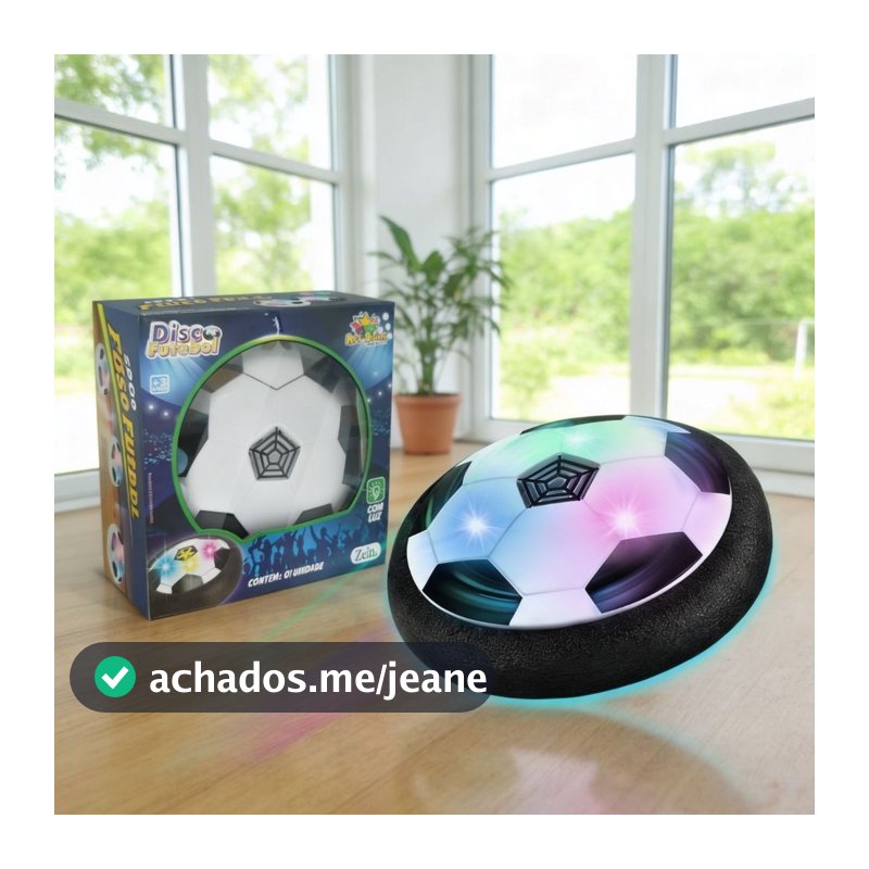 Bola Futebol Flutuante LED Elétrica Hover Disco Crianças Indoor