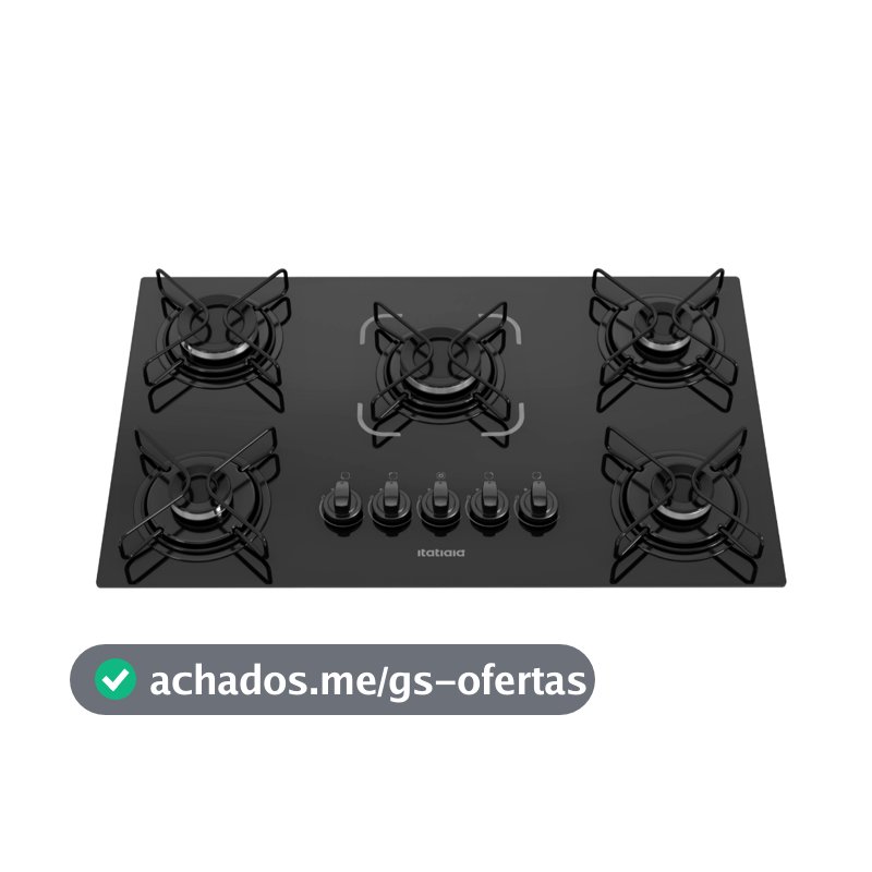 Cooktop Itatiaia Essencial 5 Bocas Preto – Bivolt 127V/220V com Acendimento Automático
