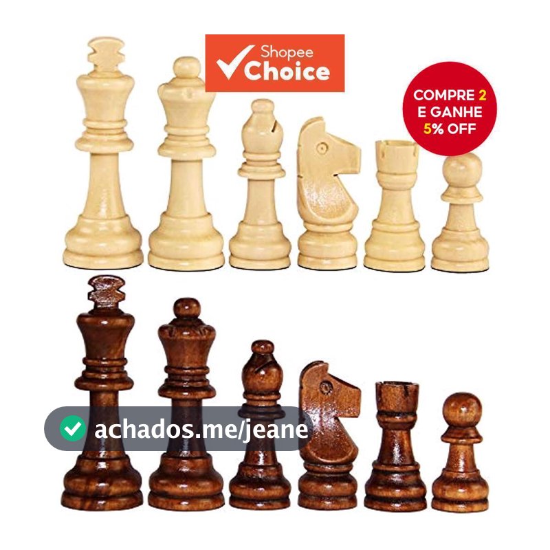 Xadrez De Madeira Maciça , Figuras King Staunton De 8 Cm , Apenas Peças De Reposição Para Jogos De Torneio