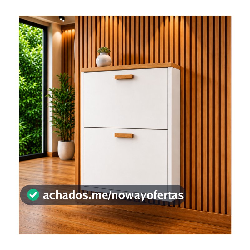 Sapateira Suspensa De Parede Vertical 2 Portas Basculante Moderna Estilo Minimalista Organizar