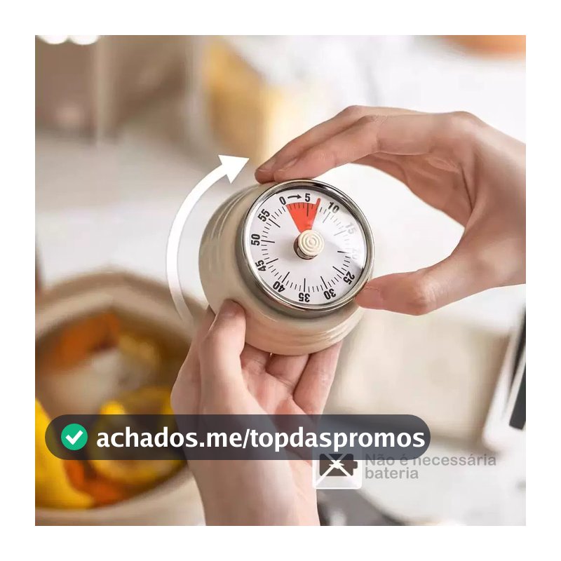 Cronômetro De Cozinha Imã Lembrete Mecânico De Aço Inoxidável Contagem Regressiva Casa Analógico