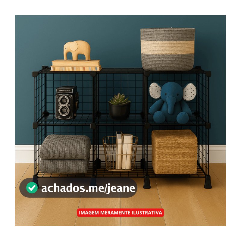 Estante Aramada Organizador 6 NICHOS Casa Loja Estoque Roupas Brinquedos Promoção Tênis Top