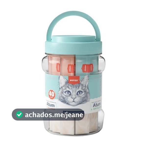 Petisco Cremoso Wanpy Para Gatos com Fórmula Hidratante 40 Tubos 14g