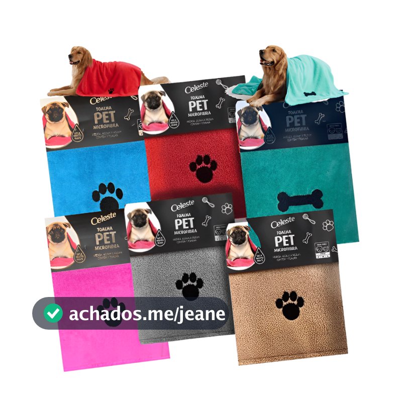 Toalha Pet Banho Cachorro Gato Microfibra Super Absorção Macia Para Cães 60x90