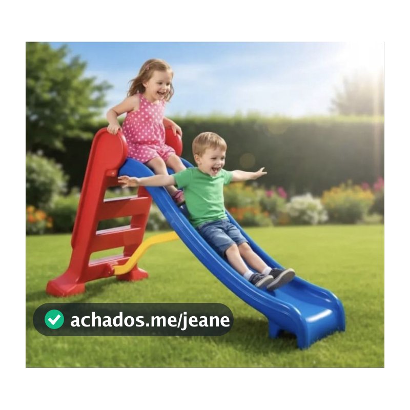 Escorregador Infantil Médio Original Premium 3 Degraus Reforçado Seguro Livre Bpa