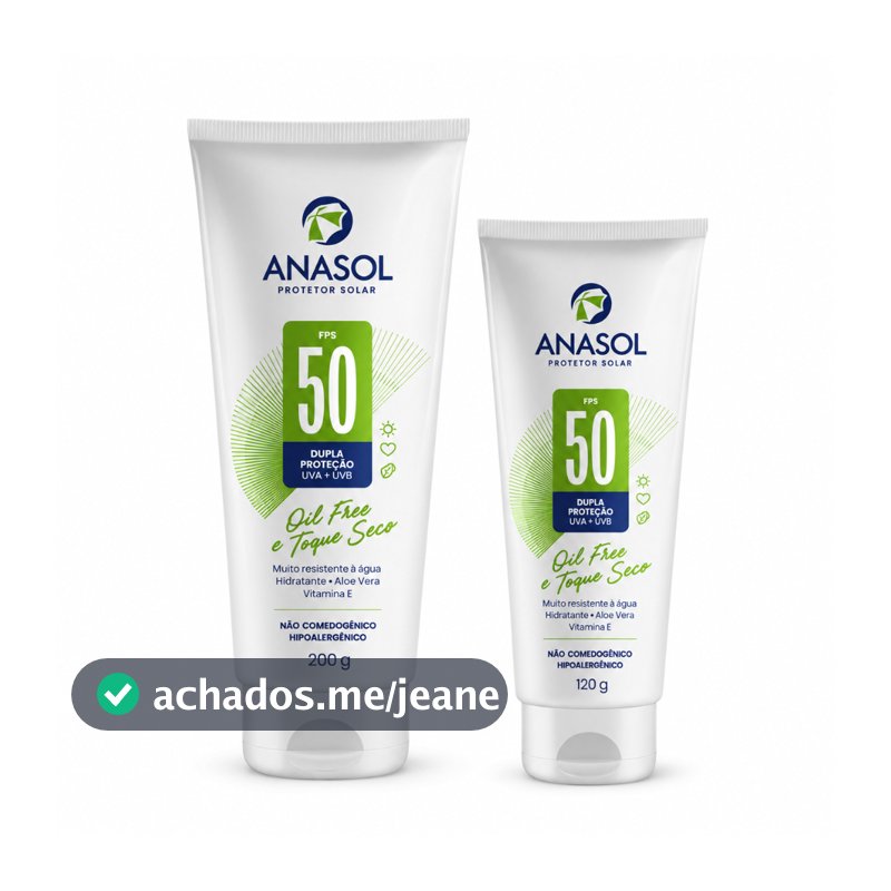 Kit Anasol Protetor Solar FPS50 200g 120g Corporal Facial Corpo