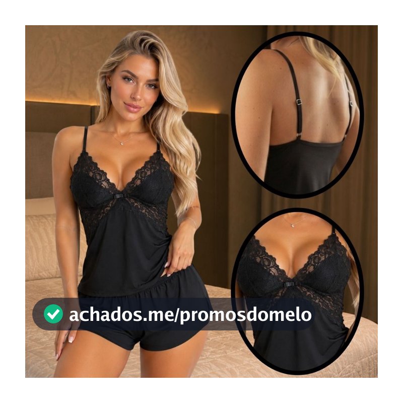 Baby Doll Short Doll De Renda Confortável