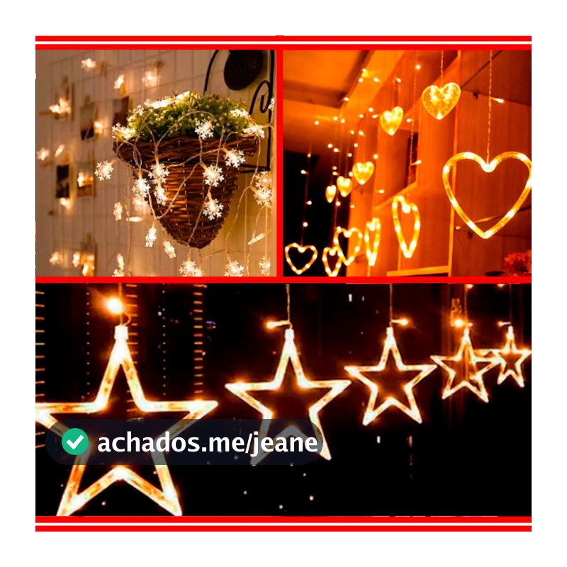 Cascata 138 Led's com Formatos 220v / 110v 2.5 Metros Decoração Interna e Externa
