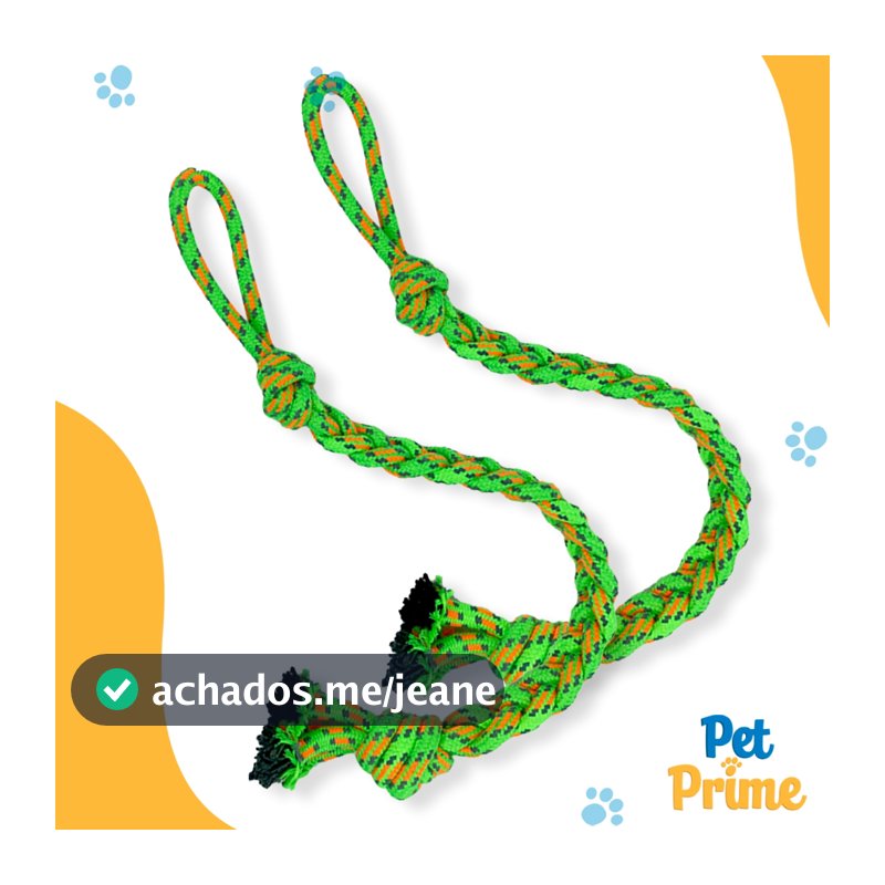 Kit 2 Brinquedo para Cachorro Mordedor Corda 60cm Puxador de Corda Diversão Pet Savana Pet