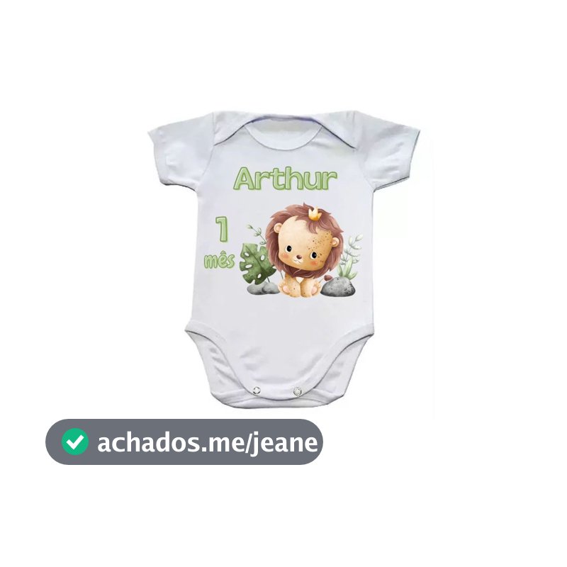 Body bebê menino mesversario safari ,leão ,girafa ,elefante, macaco, rinoceronte, tigre personalizado