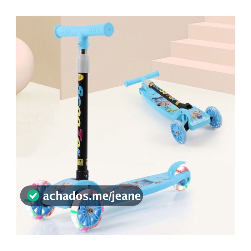 Patinete Infantil 3 Rodas De Led Dobrável Scooter Crianças--1715