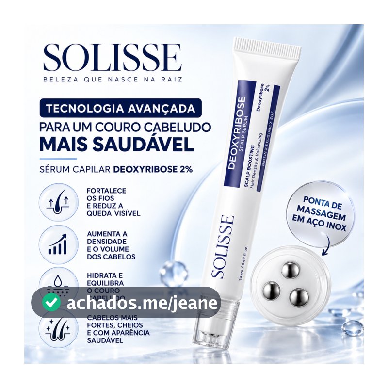 NEW][SOLISSE]Deoxirribose Hair Serum | For Fuller-Looking Hair & Scalp Strengthening Roll-On Serum | Deoxirribose, Rosem