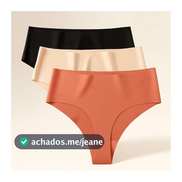 Calcinhas Fio Dental Cós Alto Confortável Sem Costura 7 cm Corte a Laser Modeladora Não marca