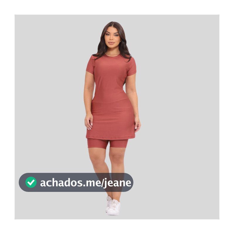 Conjunto Fitness Feminino Moda Evangelica Com Bolso Vestido e Short Treinos Moda Crista