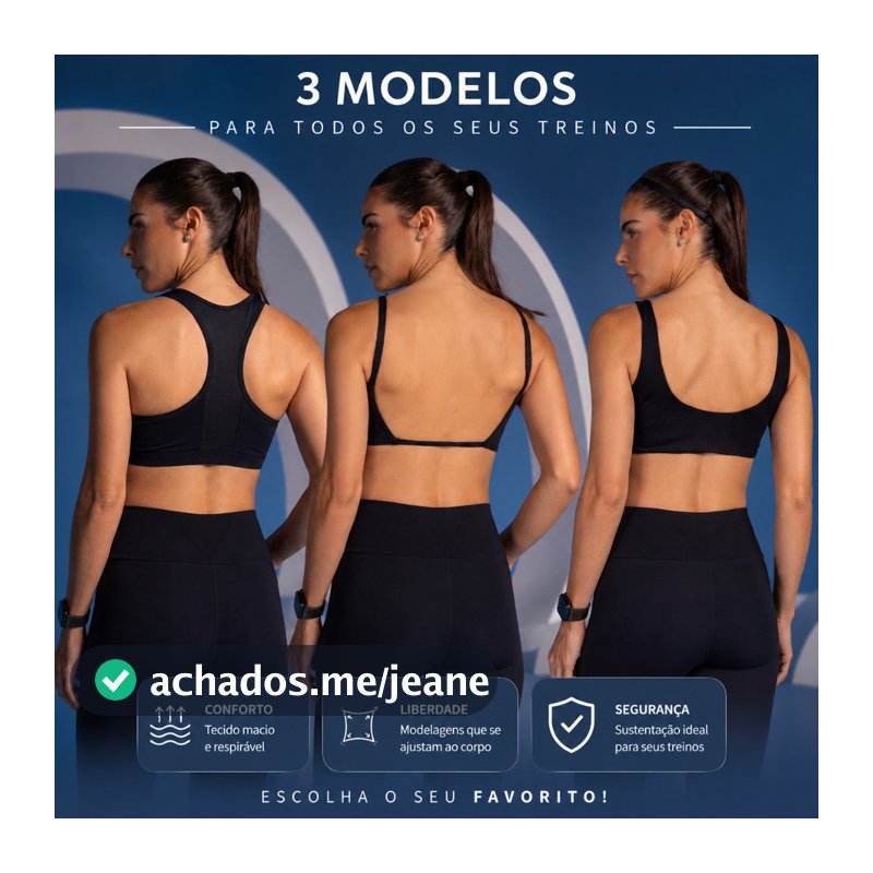 Top Academia Costas Aberta +Top Nadador + Top Normal Sem Bojo Compressão Confortável