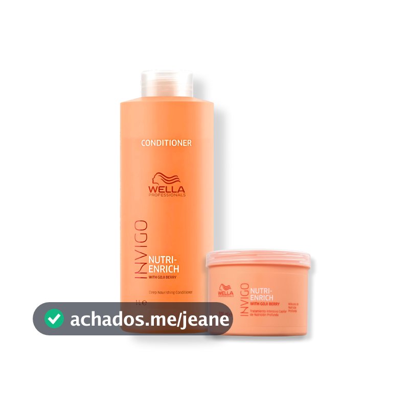 Kit Wella - Shampoo 1L e Máscara 500g Enrich