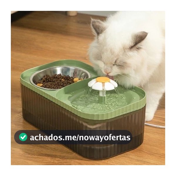 Fonte Bebedouro e Comedouro Para Gatos E Cães Automático Little 3 Litro