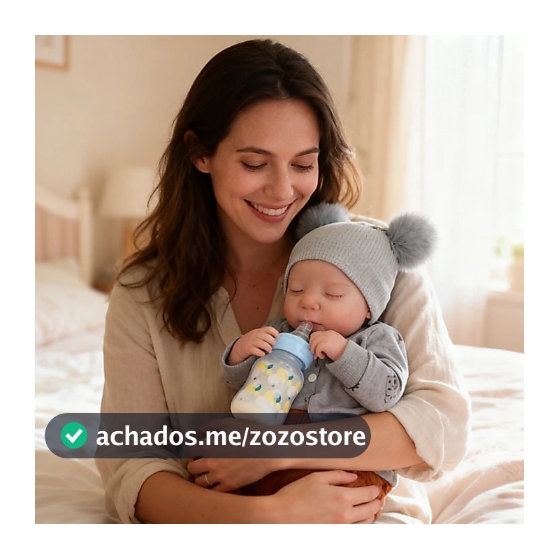 Bebê Reborn Menino SIlicone 48cm Boneco Olho fechado Pode dar Banho Brastoy