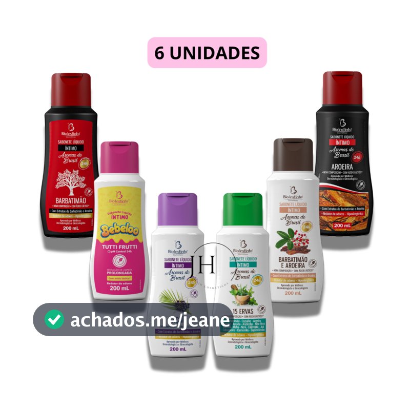 6 UN Sabonete íntimo líquido - 200ML - Bio Instinto
