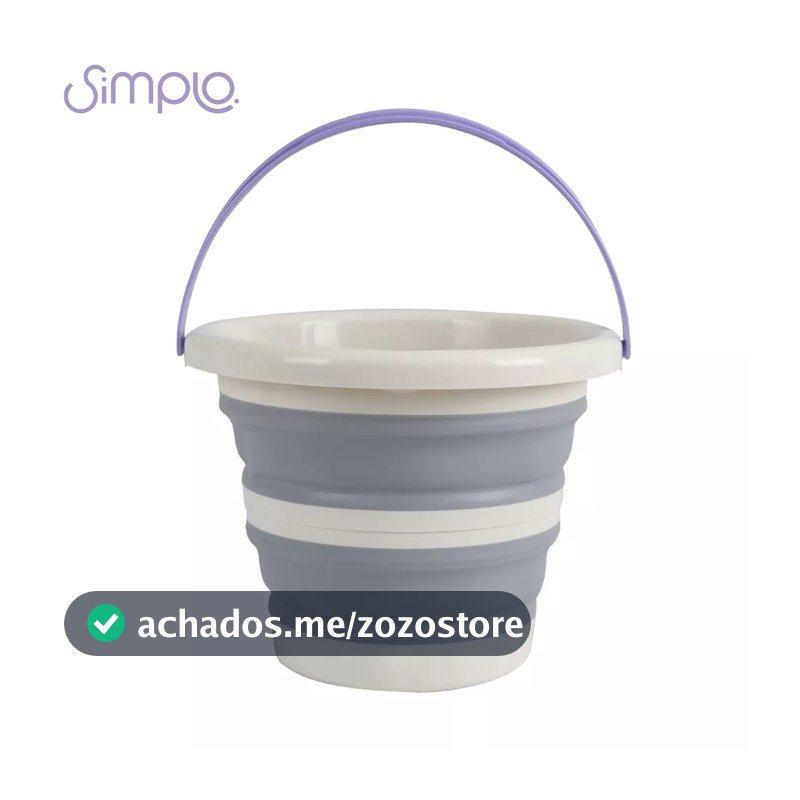 Balde dobrável de plástico 5 litros - Simplo