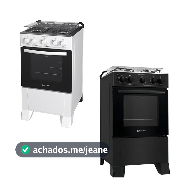 Fogão 4 Bocas Atlas Mônaco Plus Com Mesa Inox E Acendimento Automático Bivolt