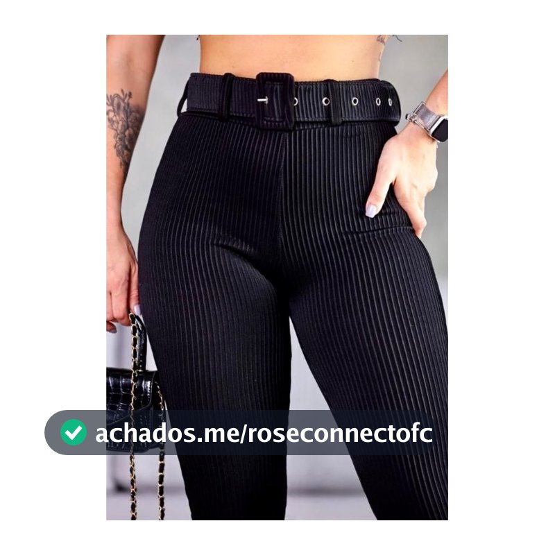 Calça Legging Feminina Skinny Leg Cintura Alta Canelada 3D Premium Nova Tendência Moda 5