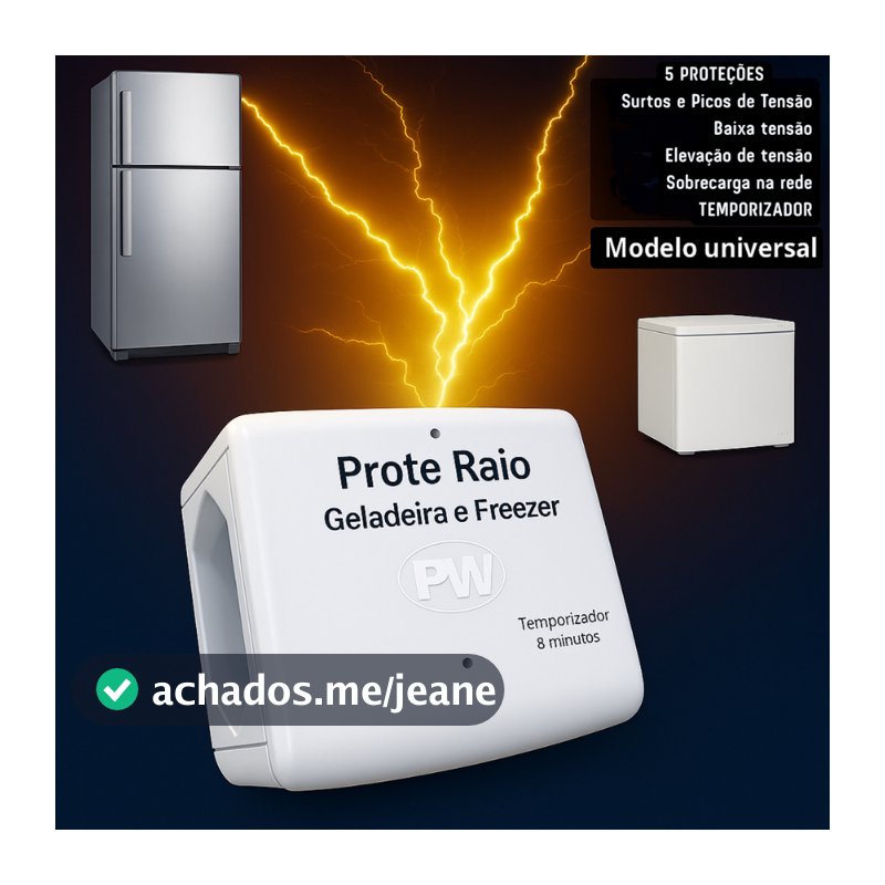 Protetor Contra Raios p/ Geladeira e Freezer – Surtos e Oscilações de Energia ORIGINAL