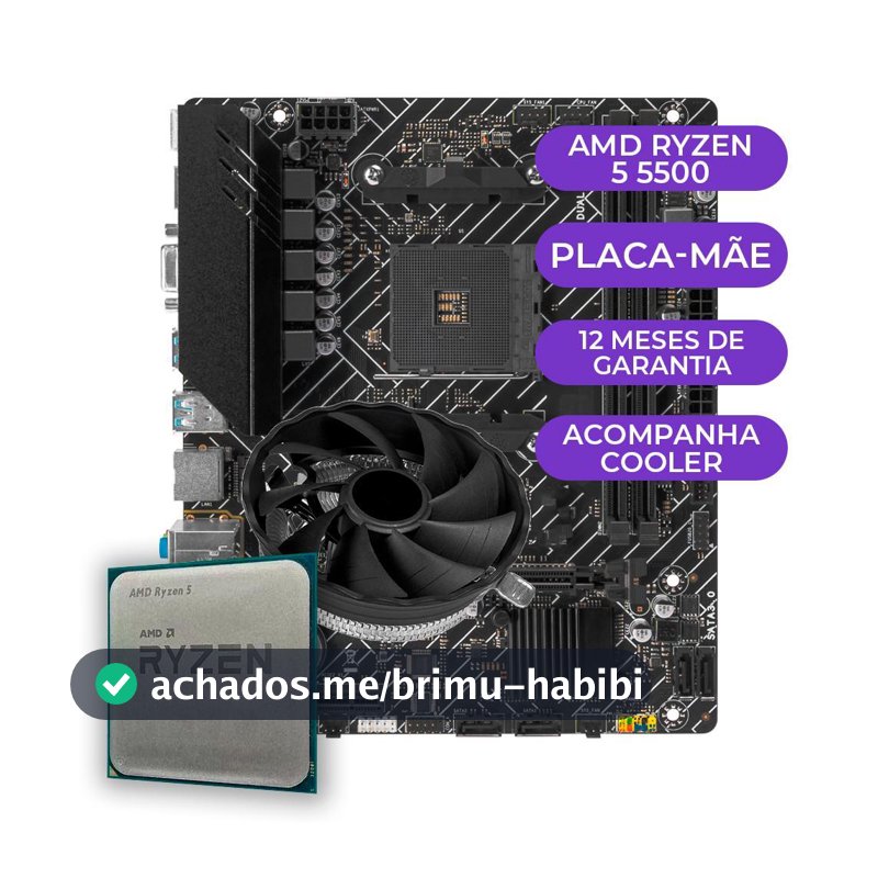 Kit Upgrade Gamer AMD Ryzen 5 5500, A520M