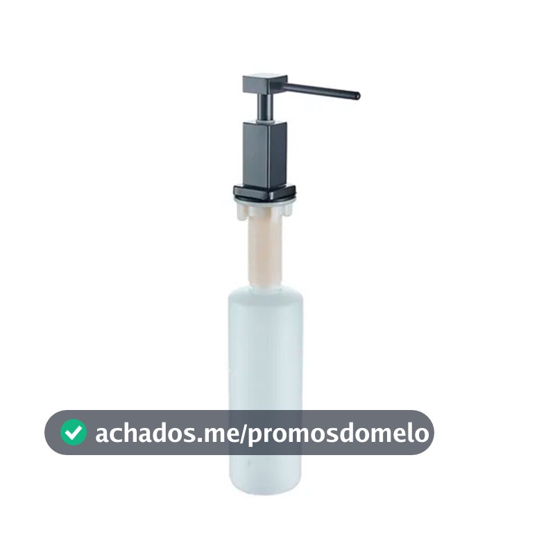 Dispenser Detergente Embutir Pia/Cozinha Preto - Demima