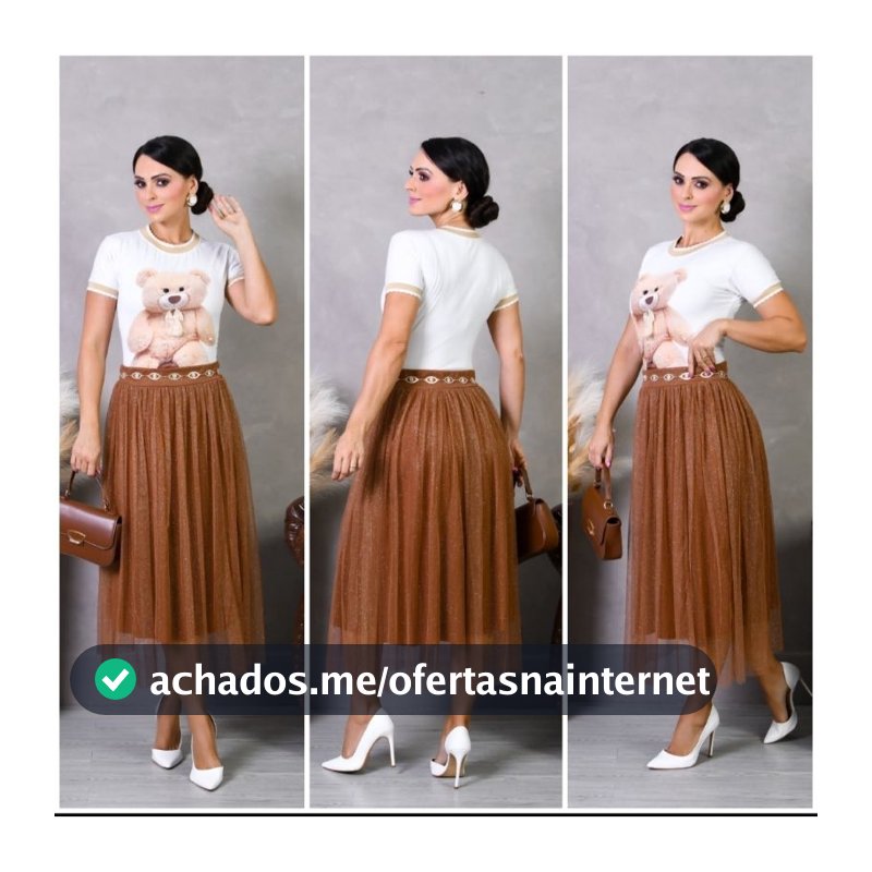 Saia Tule Brilhante Forrada  Feminina Moda Evangélica Elegante para Congresso, Cultos e Festividades