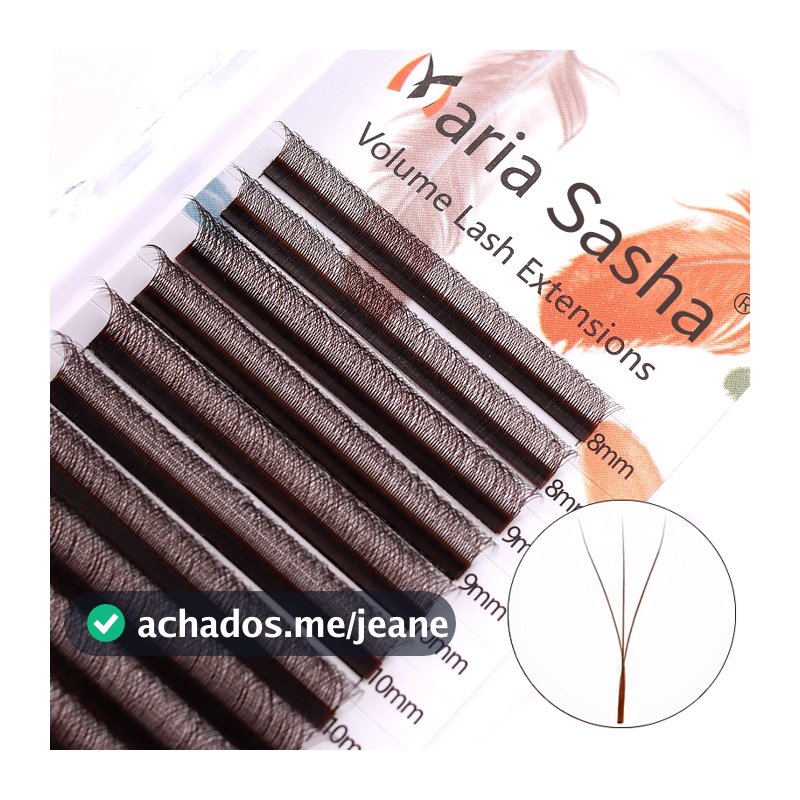 MARIA Marrom 3D W Forma Tipo Cílios Extensão De Coloridos Naturalmente Suave Volume Preto Real