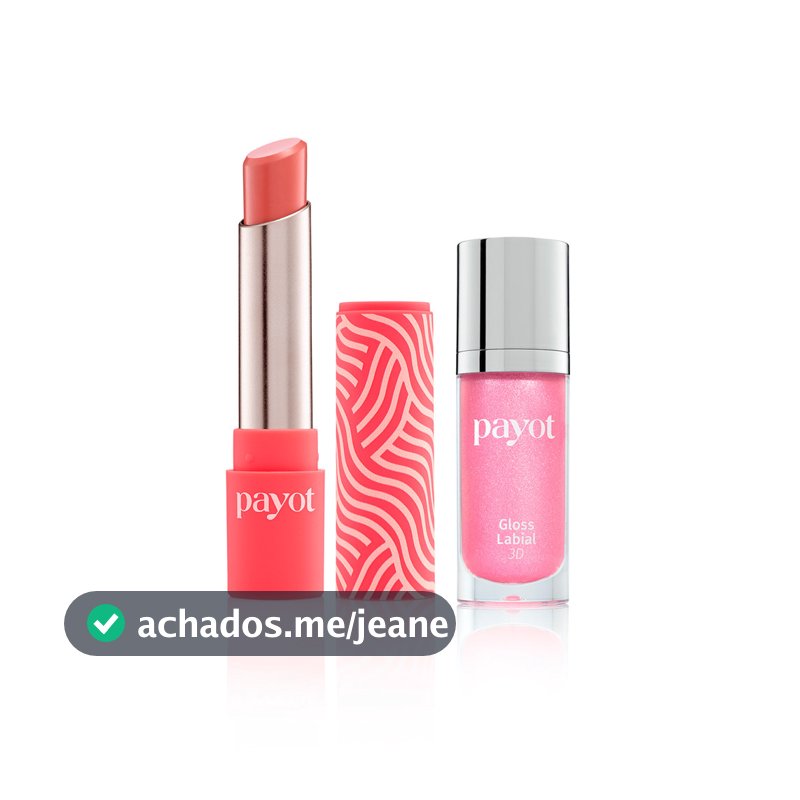 Kit Lábios Chérie Payot - Batom Matte Nude Caramelo + Gloss Labial 3D Algodão Doce 20