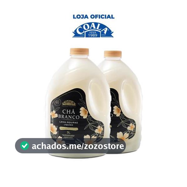 Kit 2 Lava Roupas liquido Coala Laundry Chá Branco 3L