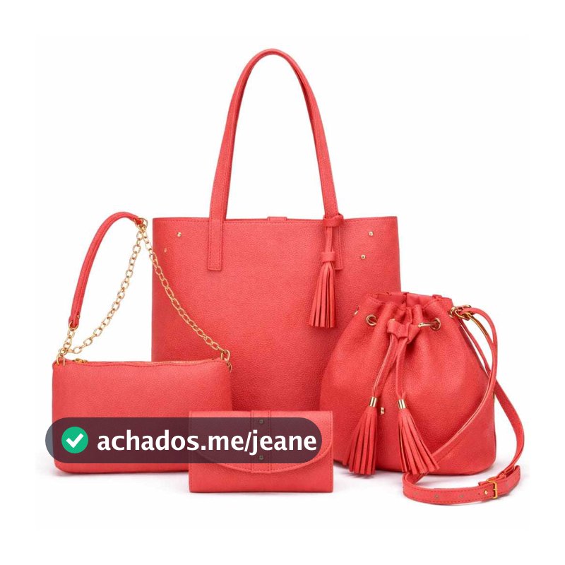 Bolsa Feminina Grande kit 4 peças