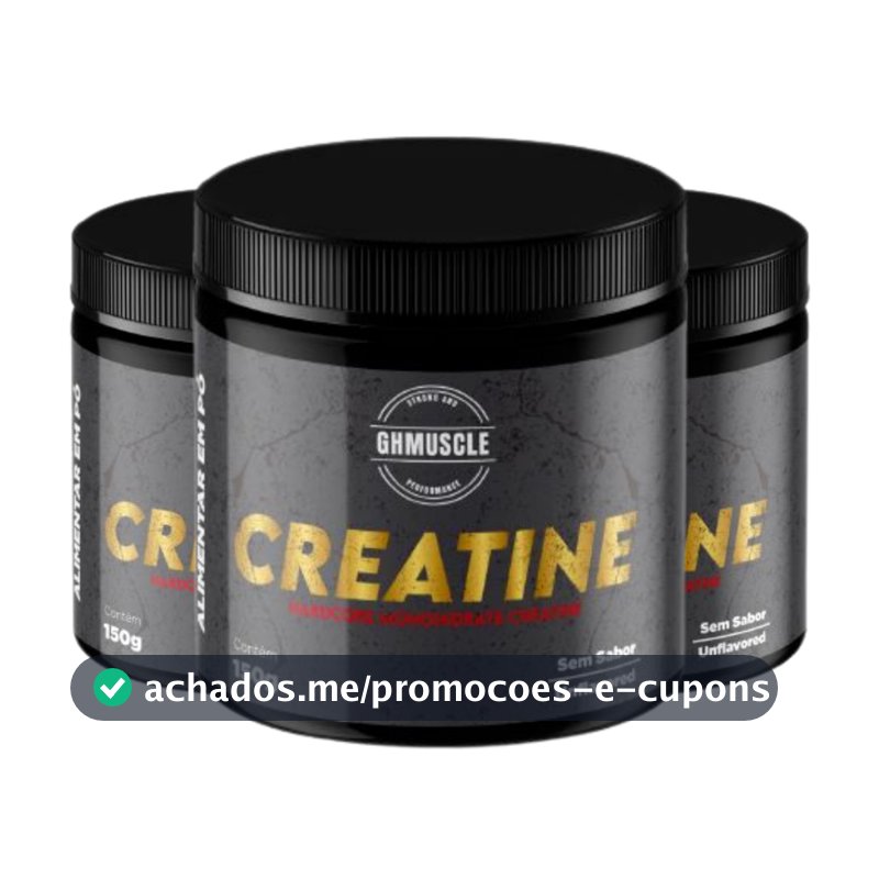 Kit 3 Suplemento Creatina 300gr Monhidratada 100% pura