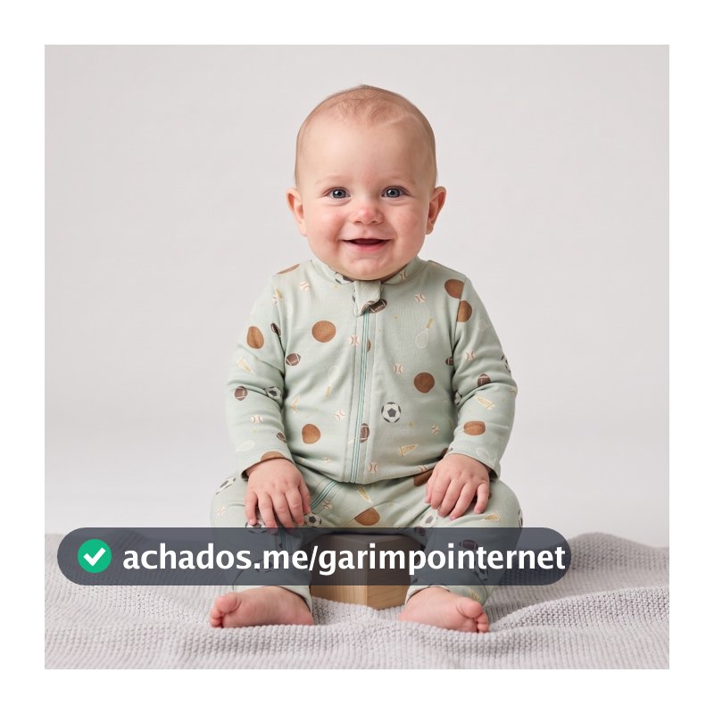 Macacão Algodão Bebê Menino Manga Longa com Zíper Frontal Estampado Lisa Roupa Infantil Promoção