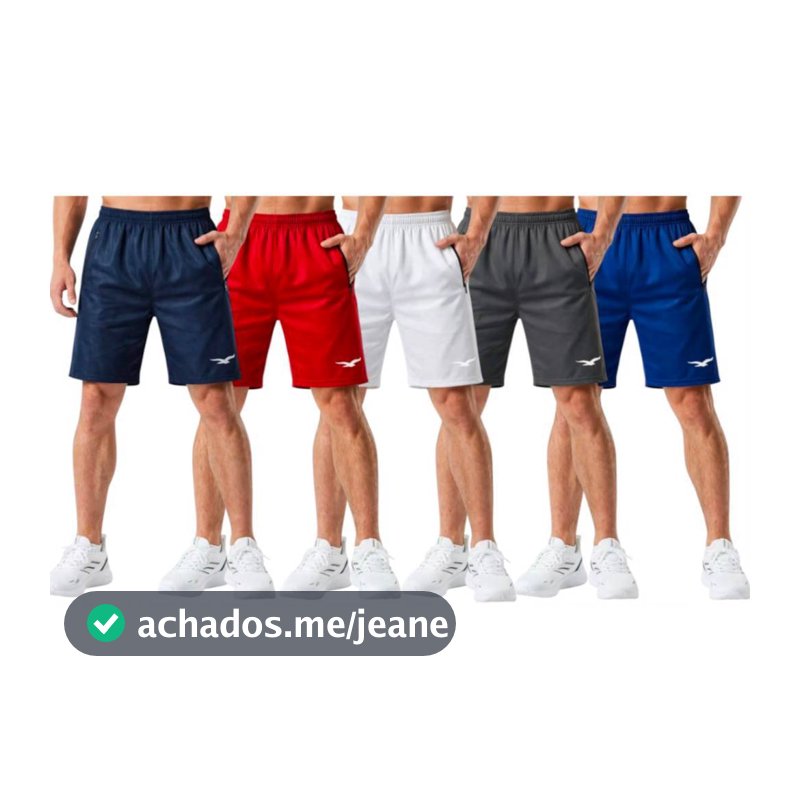 Kit 5 Bermudas Masculina Chimpa com Zíper Shorts Esportivo Academia Casual
