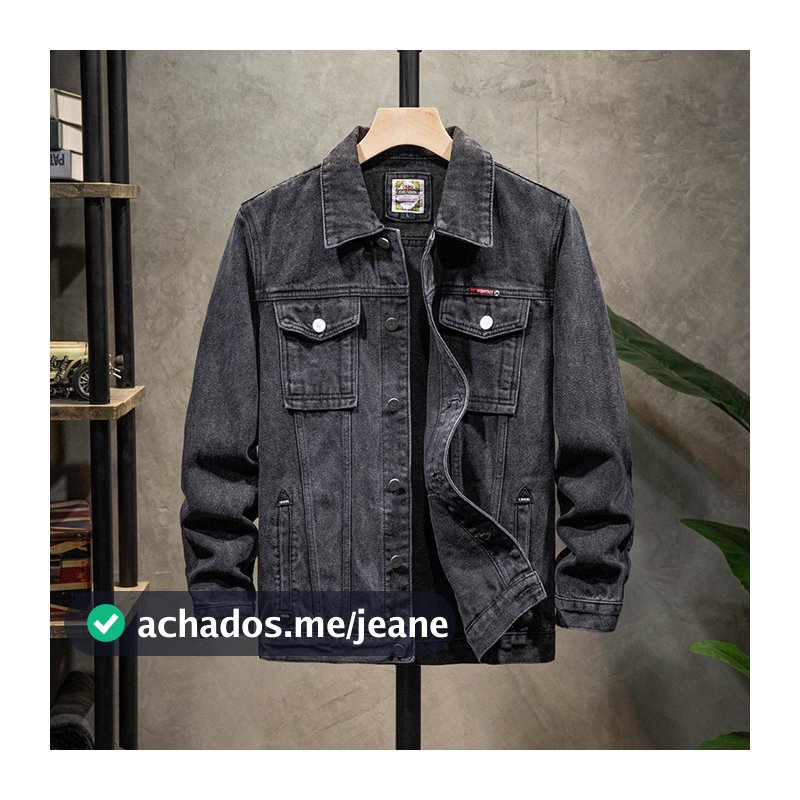Outono inverno Denim jaqueta masculina versão coreana na moda jaqueta solta juventude topo All-Match lapela jaqueta Casu