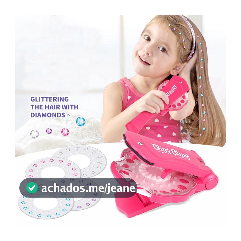 Brinquedo Menino Brinquedos De Menina Conjunto Deluxe de 180 gemas Blingers Brinquedos para Meninas Brinquedos Finja Joia Refil Conjunto DIY Ferramenta de Estilo de Cabelo para Meninas