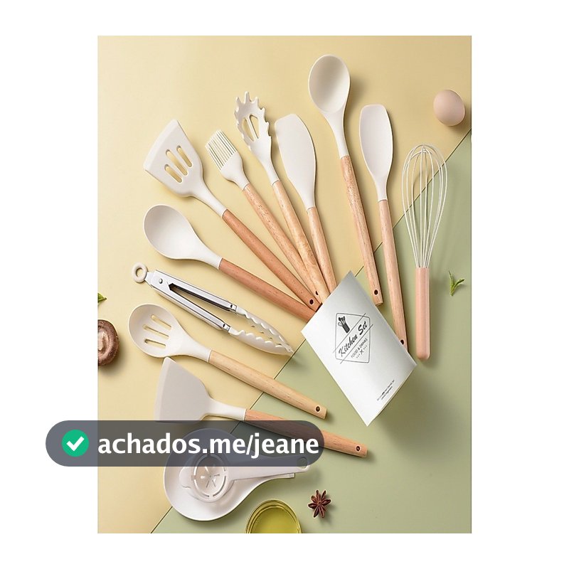 Conjunto De Utensílios De Cozinha 12 Peças branco pequeno