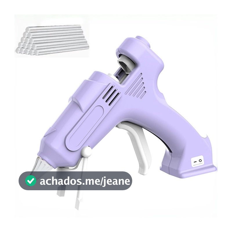 Pistola Aplicador De Cola Quente Profissional Sem Fio Com 40 Bastões Adesivos De Alta Aderência Uso Escolar Artesanat