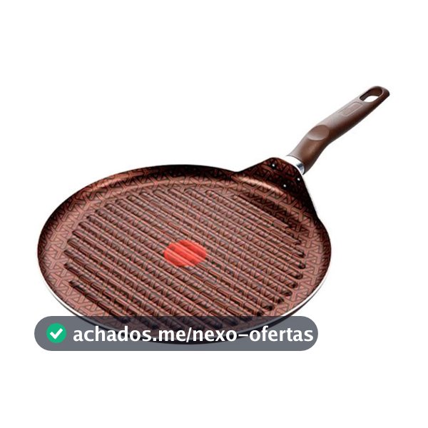 Grill Antiaderente Resist 5X Redondo Expert 30cm Rochedo