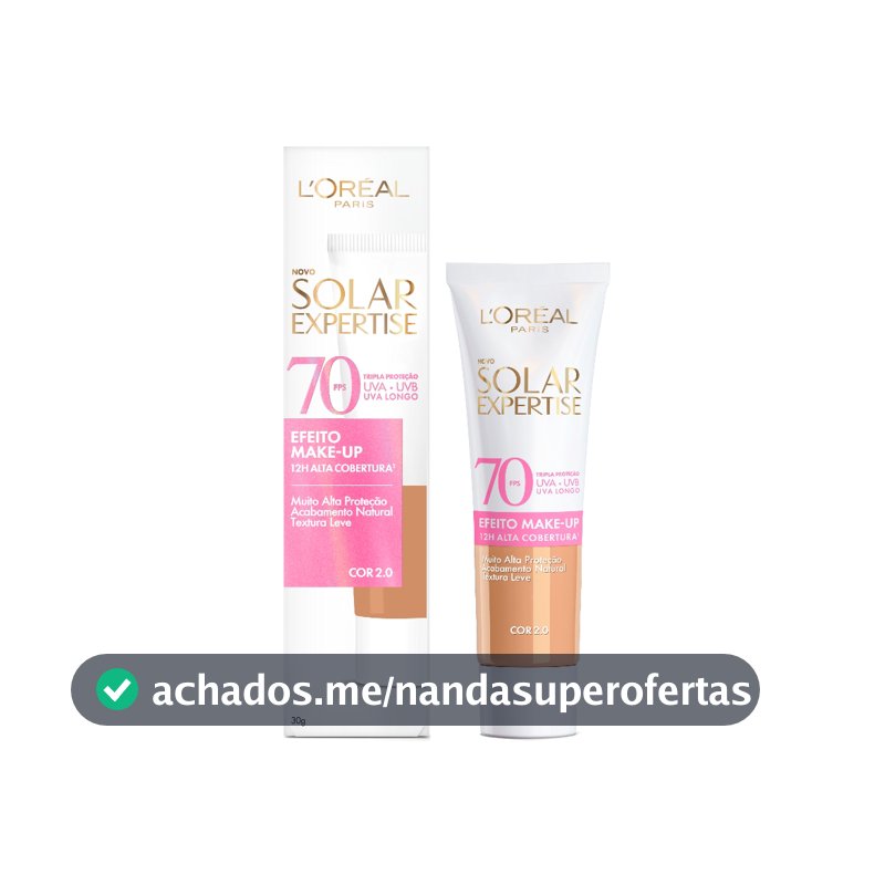 Protetor Solar Facial L'Oréal Paris Solar Expertise Efeito Make-Up FPS 70 - 30g