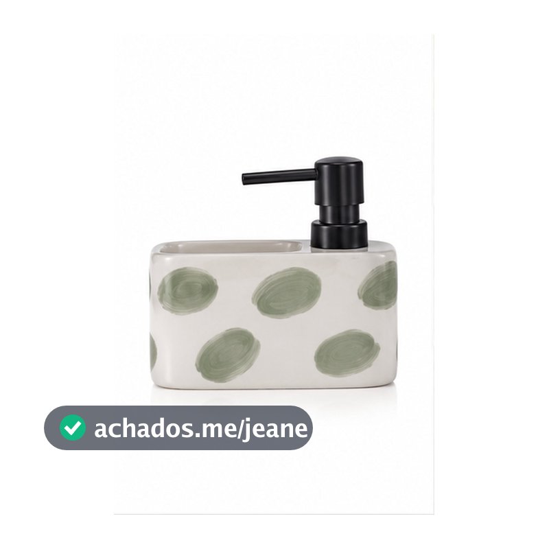 Porta Detergente e Esponja em Porcelana Poá 32011 Tuut