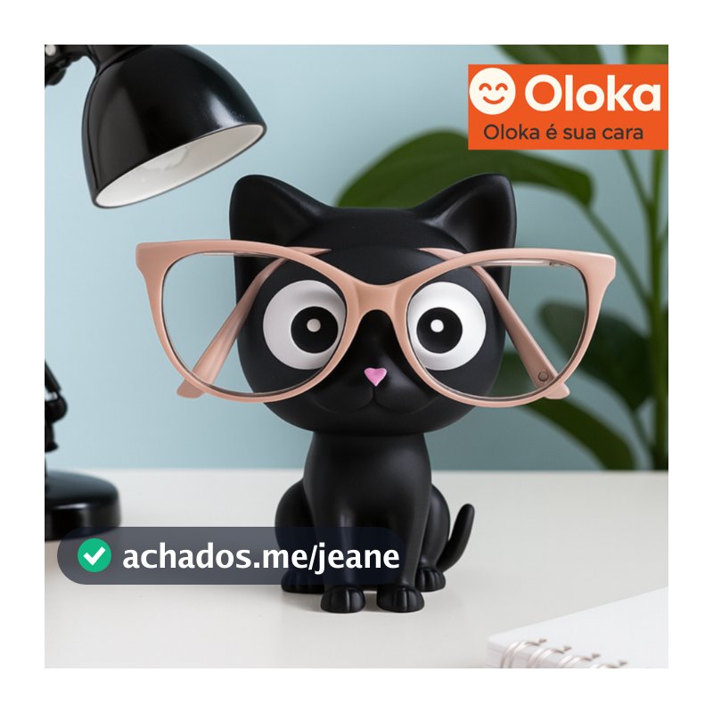 Porta Óculos Gatinho Fofo | Suporte Decorativo e Criativo para Mesa