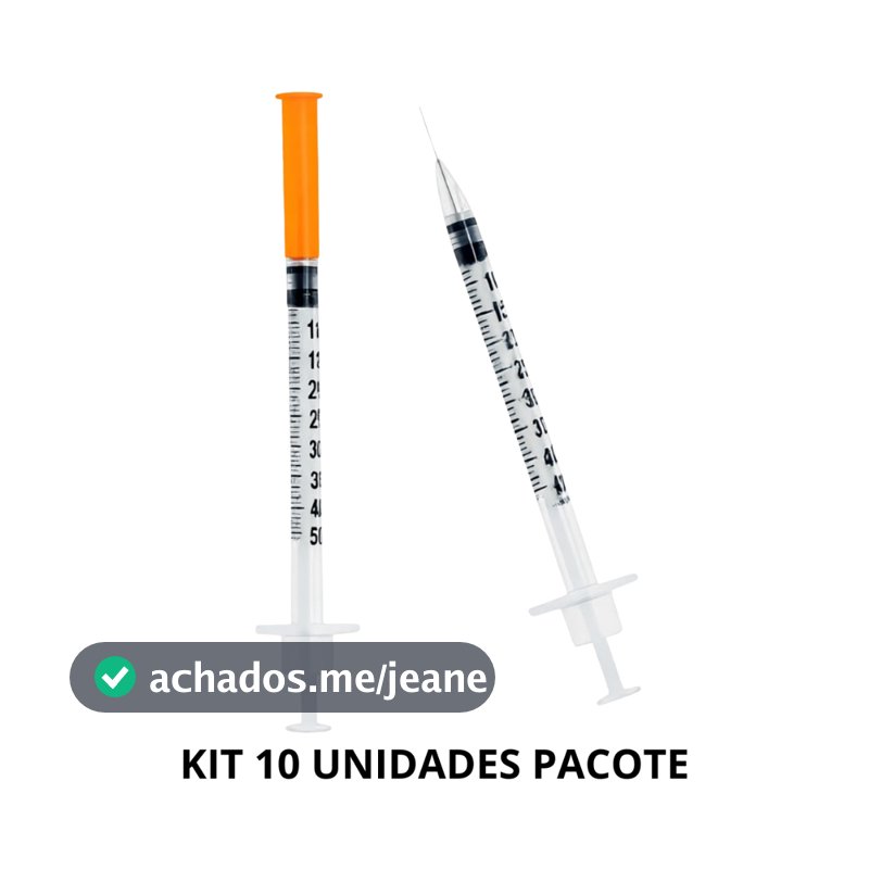 Seringa Insulina SR 0,5ml com Agulha Fixa 6x0,25mm 31G Pct.C/10un
